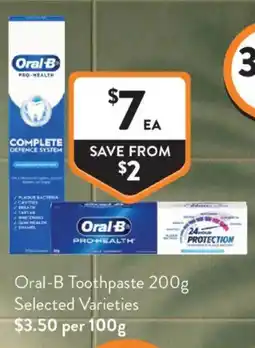 Foodworks Oral-B Toothpaste offer