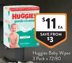 Foodworks Huggies Baby Wipes offer