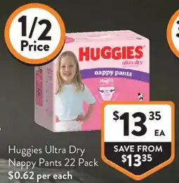 Foodworks Huggies Ultra Dry Nappy Pants offer