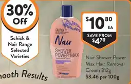 Foodworks Nair Shower Power Max Hair Removal Cream offer
