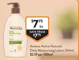 Foodworks Aveeno Active Naturals Daily Moisturising Lotion offer