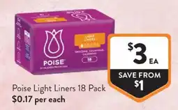 Foodworks Poise Light Liners offer