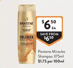 Foodworks Pantene Miracles Shampoo offer