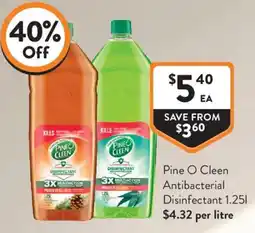 Foodworks Pine O Cleen Antibacterial Disinfectant offer