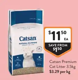 Foodworks Catsan Natural Clumping Premium Cat Litter offer