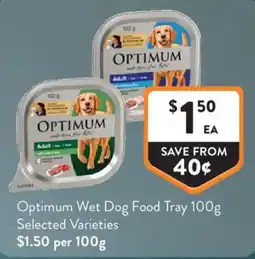 Foodworks Optimum Wet Dog Food Tray offer