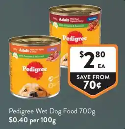 Foodworks Pedigree Wet Dog Food offer
