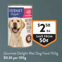 Foodworks Gourmet Delight Wet Dog Food offer