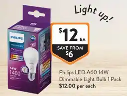 Foodworks Philips LED A60 14W offer