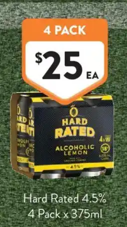 Foodworks Hard Rated Alcoholic Lemon offer