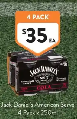 Foodworks Jack Daniel's American Serve Cola offer