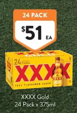 Foodworks XXXX Gold offer