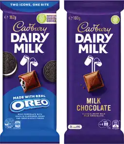 Coles Cadbury Dairy Milk Block Chocolate-190g offer