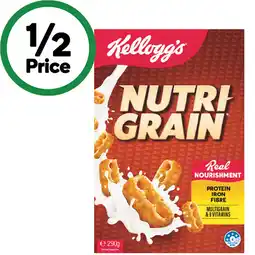 Woolworths Kellogg’s Nutri-Grain 290g or Sultana Bran Cereal 420g offer