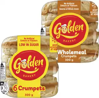 Coles Golden Crumpet Rounds 300g offer