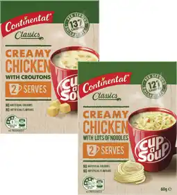 Coles Continental Cup a Soup 2 Serves-75g offer