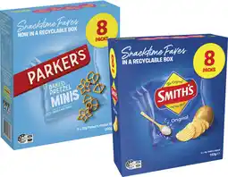 Coles Smith's Crinkle or Parkers Pretzels 8 Pack 152g-200g offer