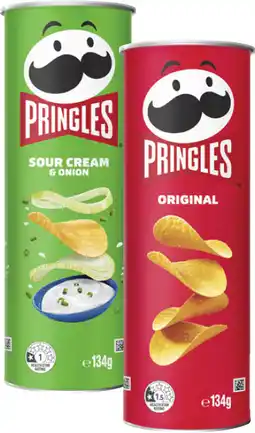 Coles Pringles Potato Crisps-134g offer