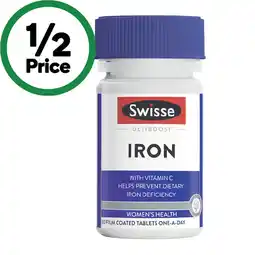 Woolworths Swisse Ultiboost Iron Tablets offer