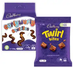 Coles Cadbury Chocolate Bites or Balls 120g-142g offer