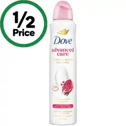Woolworths Dove Advanced 72hr Antiperspirant Deodorant offer