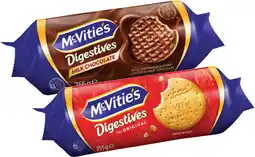 Coles McVitie's Plain or Chocolate Digestive Biscuits 232g-355g offer
