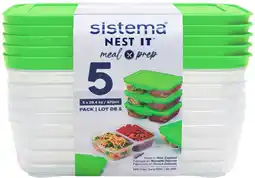Coles Sistema Nest It Meal Prep Containers 870mL offer