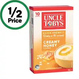 Woolworths Uncle Tobys Oat Sachets-10 offer