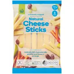 Woolworths Woolworths Natural Cheese Sticks β From the Fridge offer
