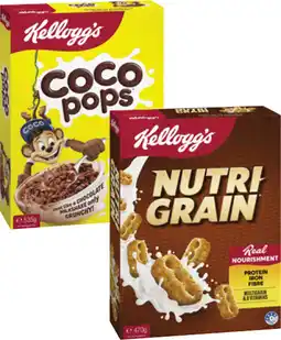 Coles Kellogg's Coco Pops 535g or Nutri Grain 470g offer