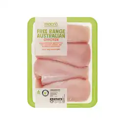 Woolworths Macro Free Range Australian Fresh RSPCA Approved Chicken Breast Fillets Skinless Bulk Tray offer