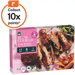 Woolworths Woolworths Slow Cooked Pork Riblets in a Smokey BBQ Marinade offer