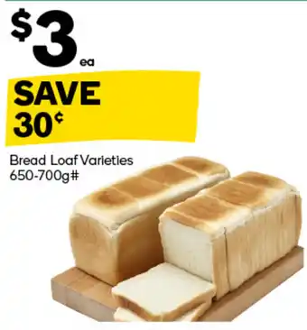 Woolworths Bread Loaf Varieties offer