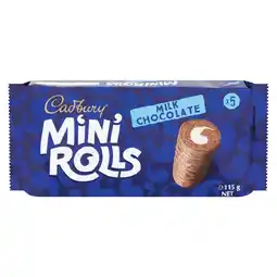 Woolworths Cadbury Cake Bars or Mini Rolls Varieties Pk 5 offer