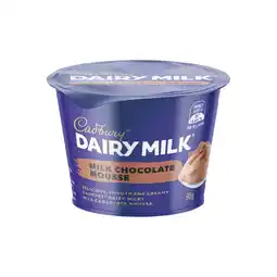 Woolworths Cadbury Dessert Pot Mousse β From the Fridge offer
