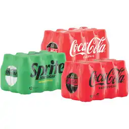 Woolworths Coca-Cola Classic, Zero Sugar or Sprite Zero Sugar Soft Drink Varieties 12 x 300ml offer