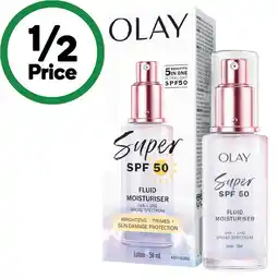 Woolworths Olay SPF 50 Super Fluid Moisturiser offer