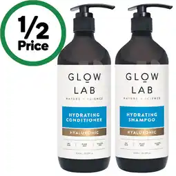 Woolworths Glow Lab Shampoo or Conditioner 600ml offer