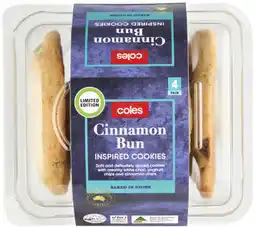 Coles NEW Coles Bakery Cinnamon Bun Inspired Cookies offer