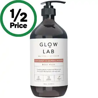 Woolworths Glow Lab Body Wash or Hand Wash Refill 900ml offer