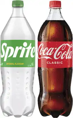Coles Coca-Cola, Fanta or Sprite Soft Drink 1.25 Litre offer