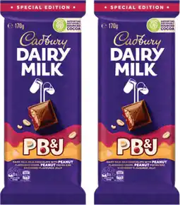 Coles NEW Cadbury Dairy Milk PB&J Block Chocolate offer