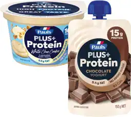 Coles Pauls Plus+ Protein Dessert 160g or Pauls Plus+ Protein Yoghurt Pouch 150g offer