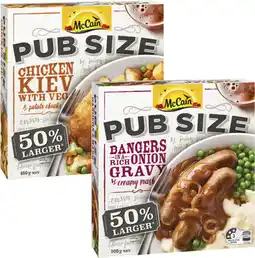 Coles McCain Pub Size Meal-500g offer