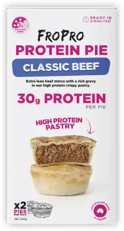 Coles FroPro Protein Beef Pie 400g offer
