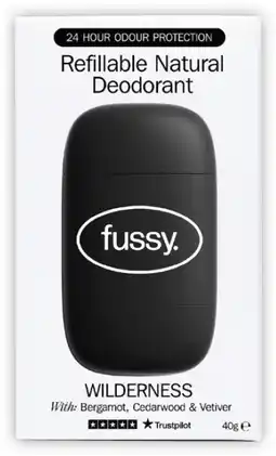 Coles Fussy Natural Refillable Deodorant Starter Pack offer