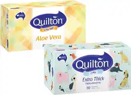 Coles Quilton 3-Ply Facial Tissues-110 Pack offer