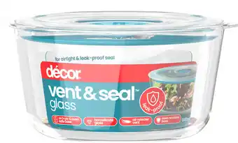 Coles Décor Vent & Seal Glass Leakproof Round Container offer