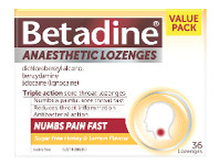 Chemist Warehouse Betadine Anaesthetic Lozenges 36 Pack offer