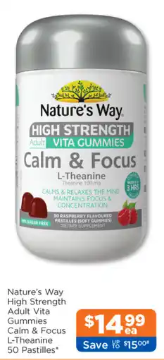 Good Price Pharmacy Nature's Way High Strength Adult Vita Gummies Calm & Focus L-Theanine offer